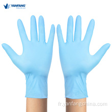 100 petits gants en nitrile sans poudre jetable bleu